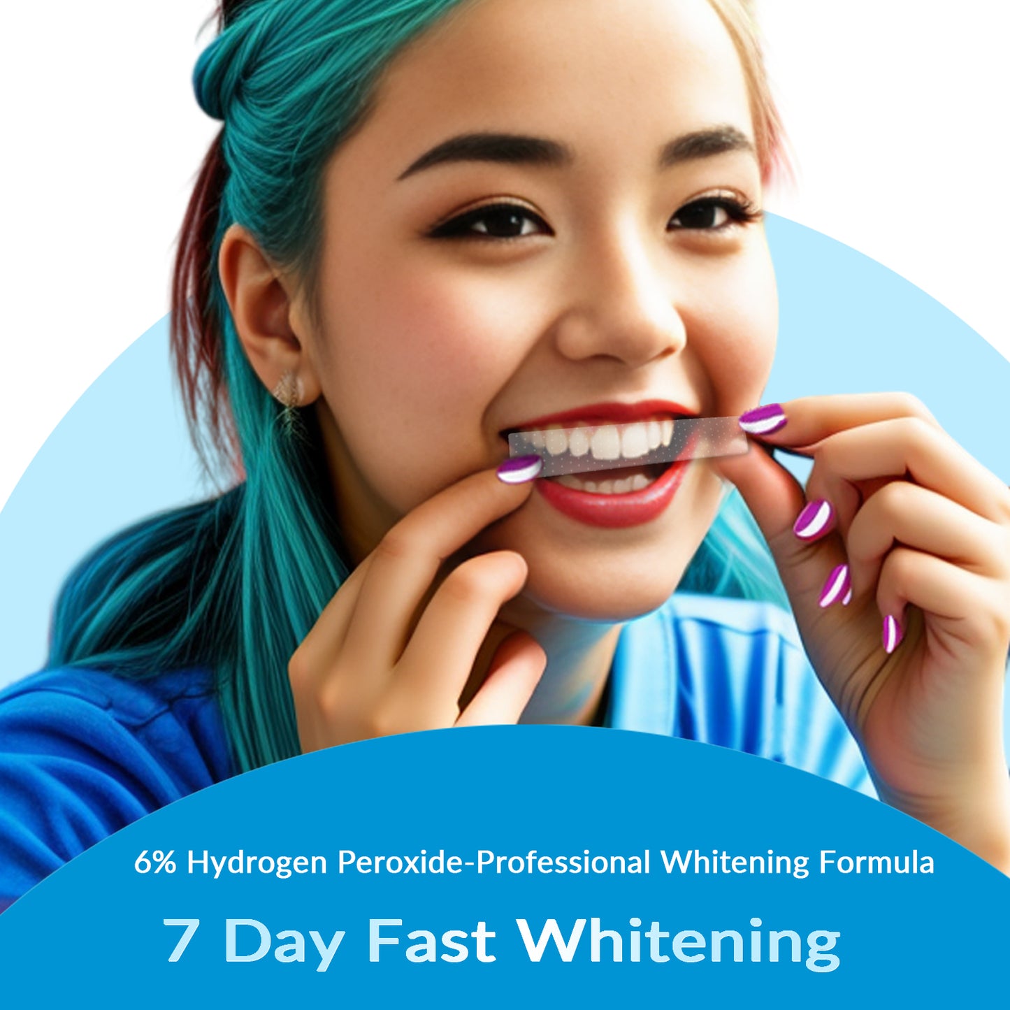 RABBiTOOTH Teeth Whitening Strips, 6% Hydrogen Peroxide, 7 Day Fast Whitening, 14 Treatments with 28 Strips